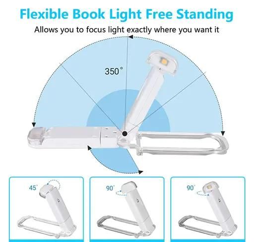 Mini USB Rechargeable Book Reading Light | Eye-Friendly LED Clip-On Light
