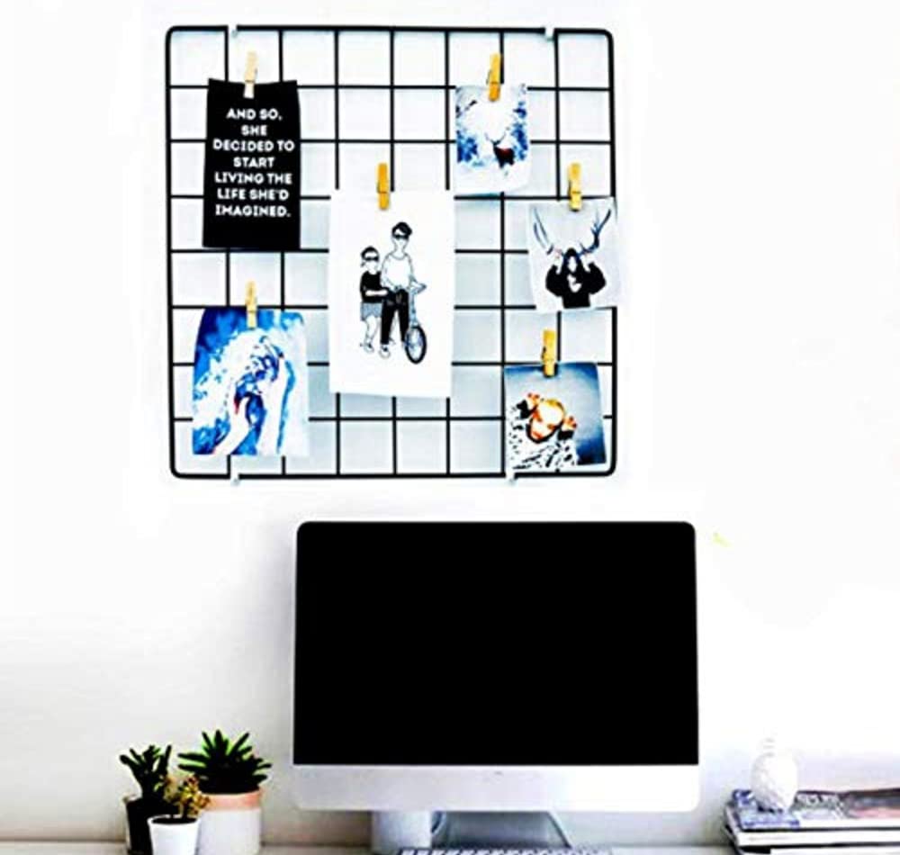 Wall Grid Hanging Basket Organizer – Decorative & Functional Storage Solution