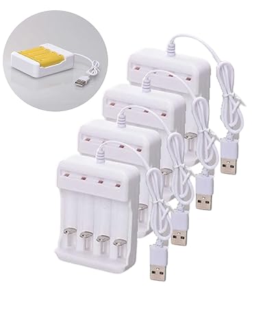 Portable AA/AAA Battery Charger with USB Connection – Compact & Safe