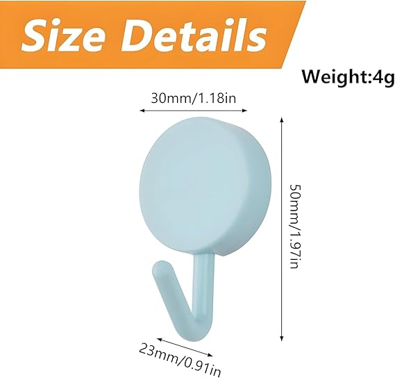 Boniry Multi-Color Adhesive Wall Hooks – Pack of 10