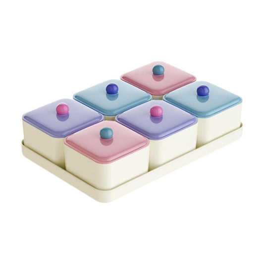 Multi-Grid Dried Fruit Tray with Lid – Snack & Appetizer Serving Plate