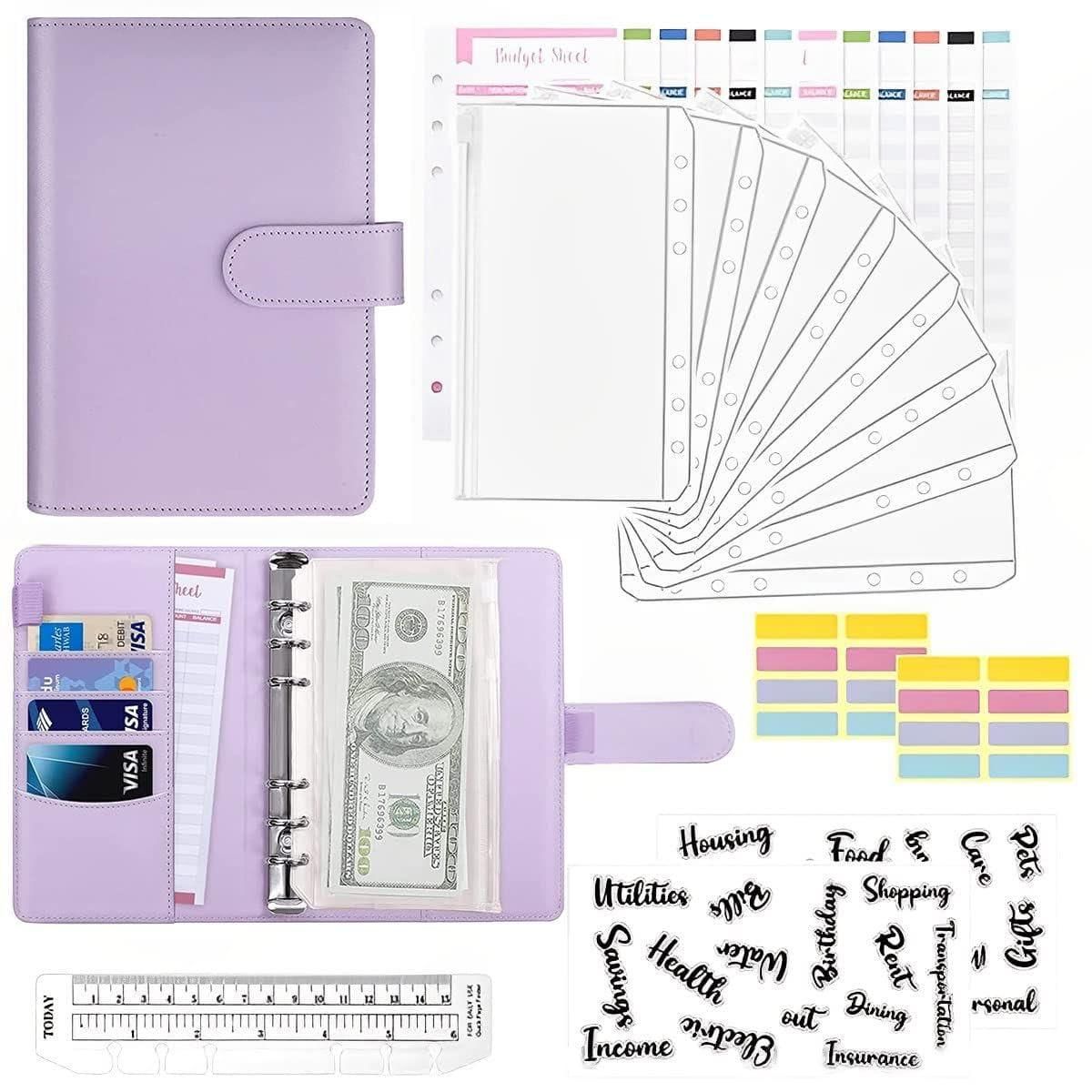 Money Saver Budget Ring Binder Notebook | Faux Leather | Waterproof