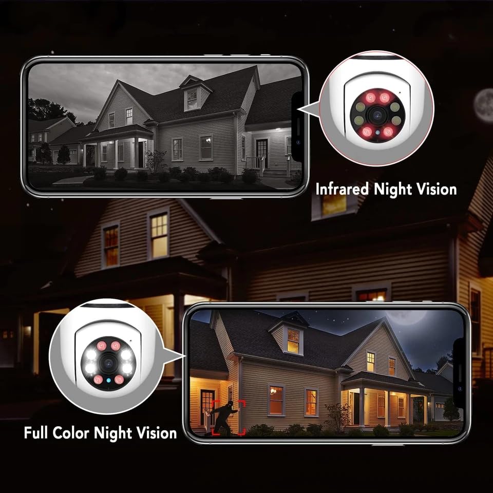 1080p HD Wireless Security Camera – 360° PTZ, Night Vision, Two-Way Talk