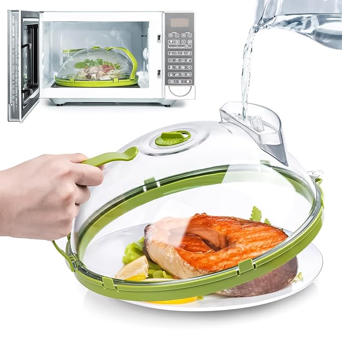 Microwave Splatter Cover – Heat-Resistant & Spill-Proof Food Cover