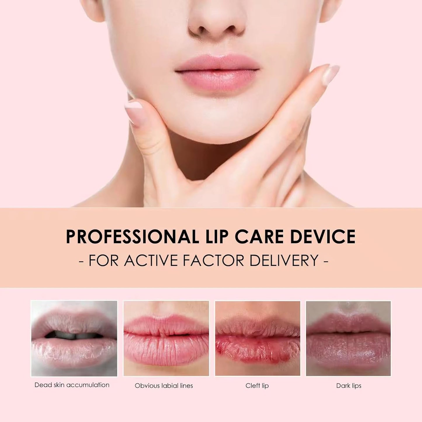 Cureum Lip Boost Derma Roller for Lips | 0.25mm Titanium Needles | Natural Lip Plumper with Serum Applicator