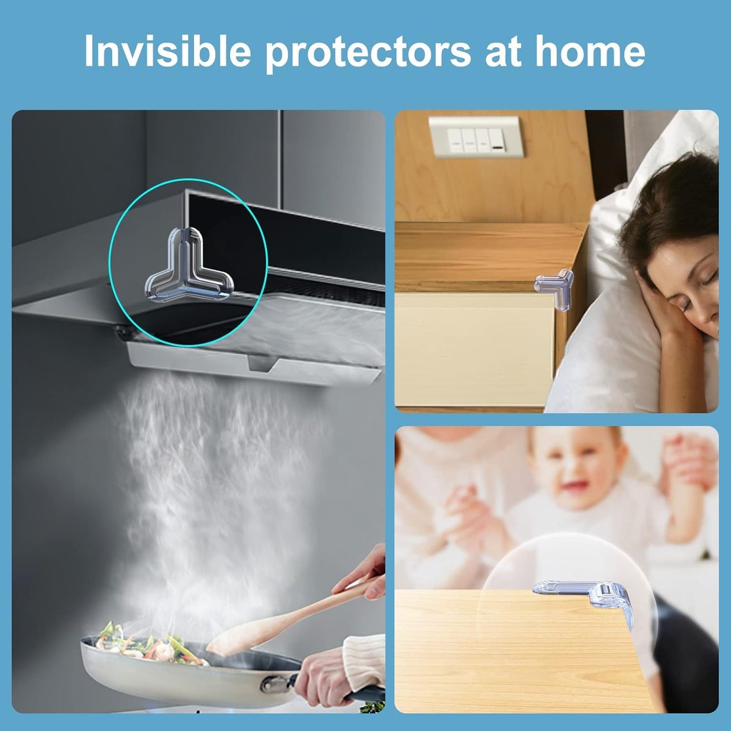 Baby Safety Corner Protectors | Clear Edge Guards for Furniture with Strong Adhesive