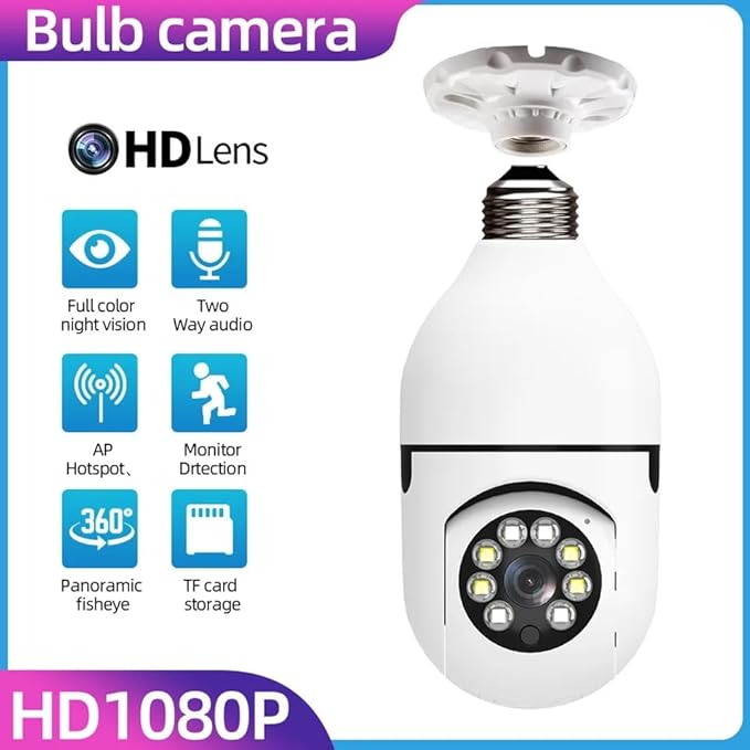 1080p HD Wireless Security Camera – 360° PTZ, Night Vision, Two-Way Talk