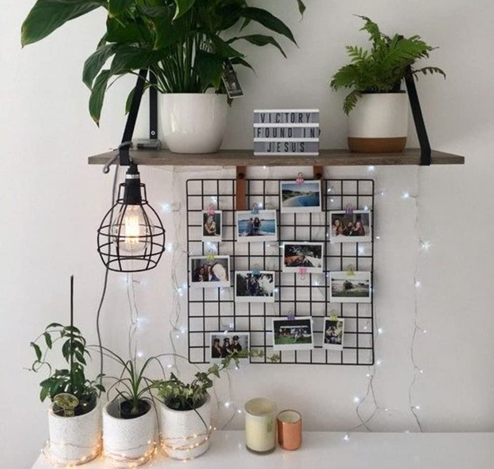 Wall Grid Hanging Basket Organizer – Decorative & Functional Storage Solution
