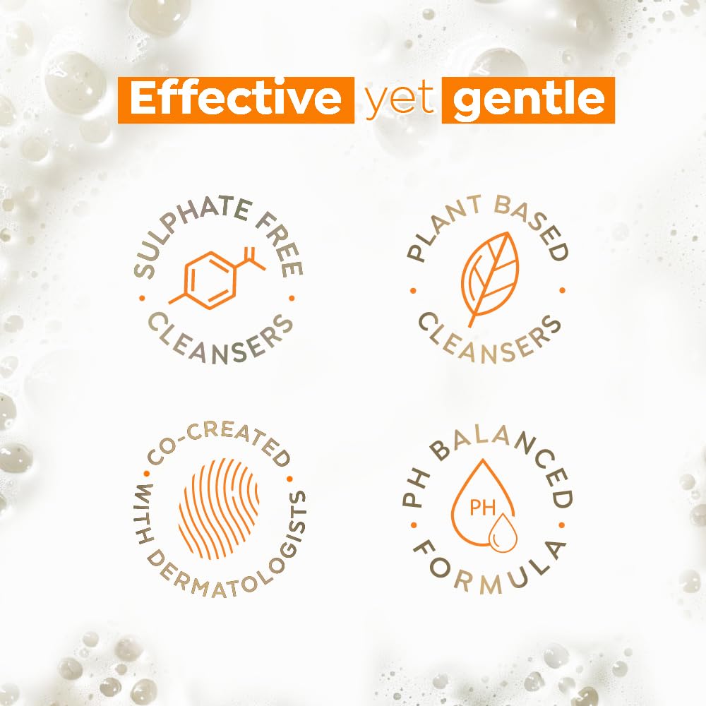 Exfoliating Brightening Body Wash with Vitamin C & 3% Serum | Sulfate-Free, Plant-Based