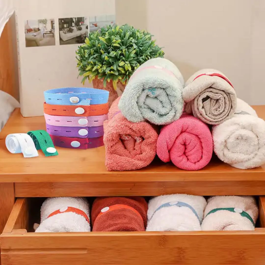 20-Piece Multi-Color Elastic Bands Set | Reusable Travel & Home Organizer | Space-Saving Straps