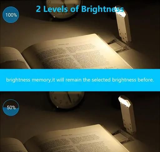 Mini USB Rechargeable Book Reading Light | Eye-Friendly LED Clip-On Light