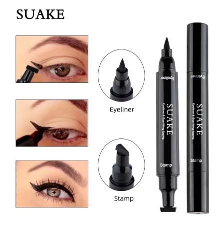 Black Eye Liner & Eye Wing Stamp | Long-Lasting Pencil | Pack of 1