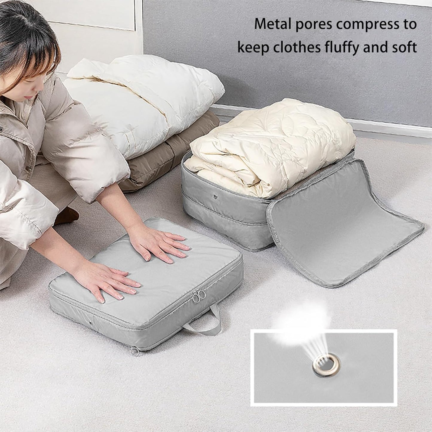 Self-Compression Travel Storage Bag – Space-Saving, Foldable, Lightweight Organizer for Clothes & Essentials