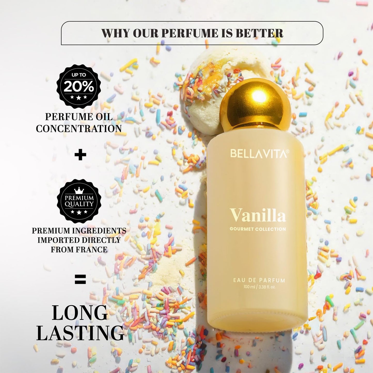 Vanilla Eau De Parfum | Sweet & Creamy Scent | Long-Lasting | IFRA-Certified