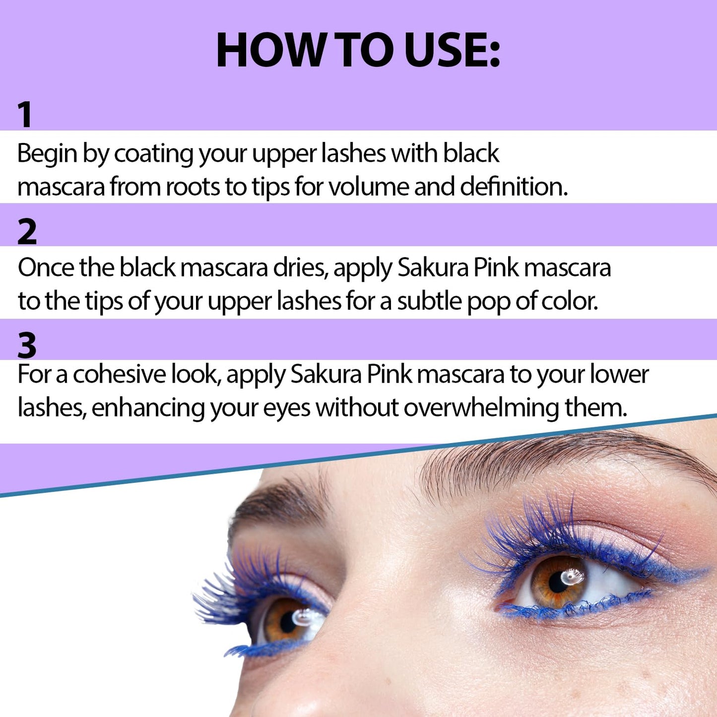 2-in-1 Dual-Sided Mascara for Length & Volume | Smudge-Free, Clump-Free, Intense Black Finish