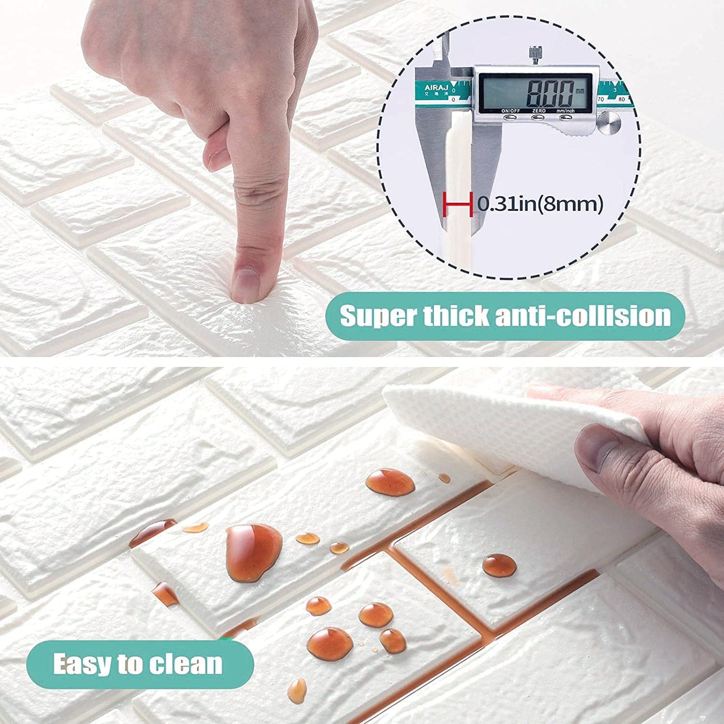 3D PE Foam Wall Stickers | Self-Adhesive, Waterproof & Anti-Collision