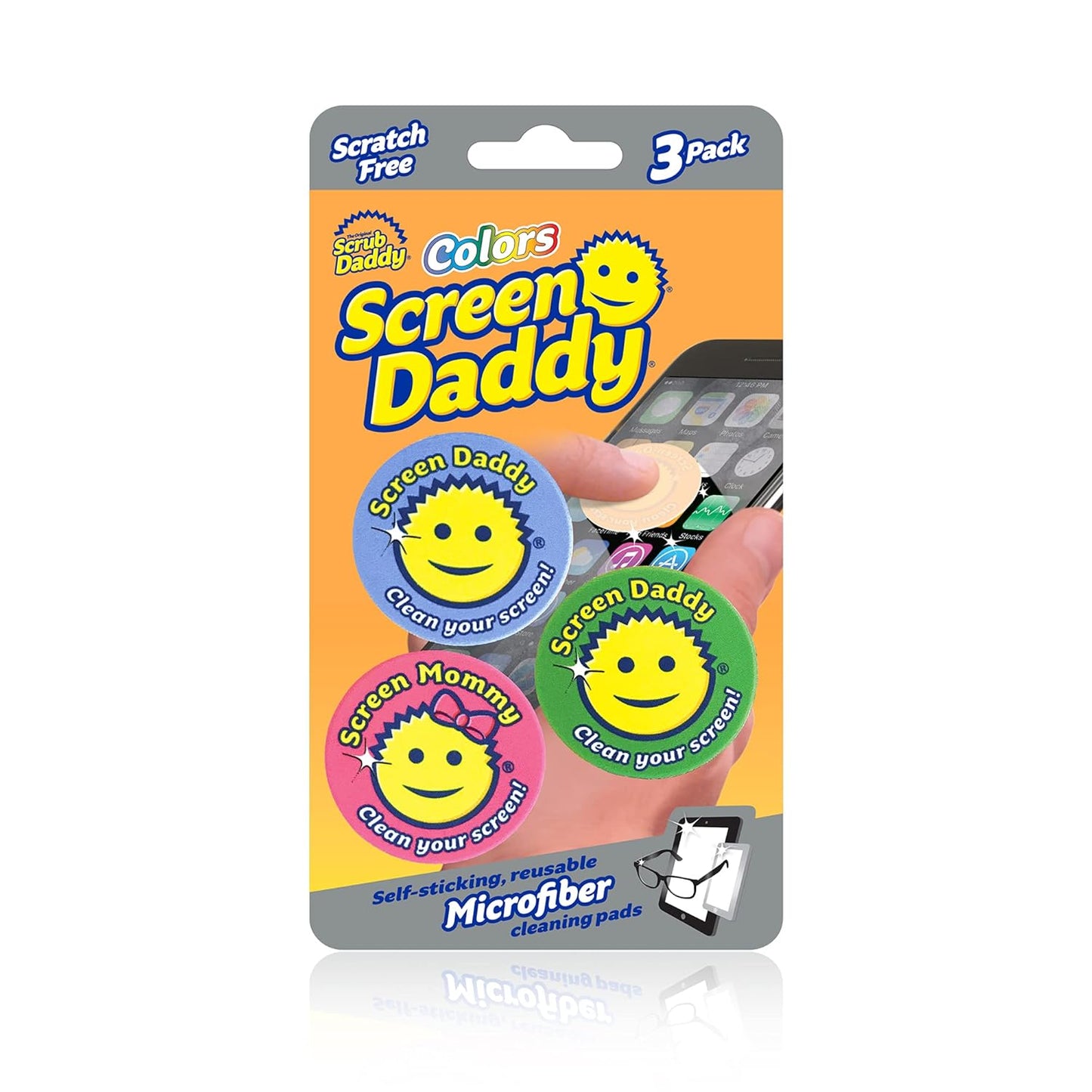 Screen Daddy Microfiber Cleaning Pad – Reusable, Scratch-Free Screen Cleaner for Devices
