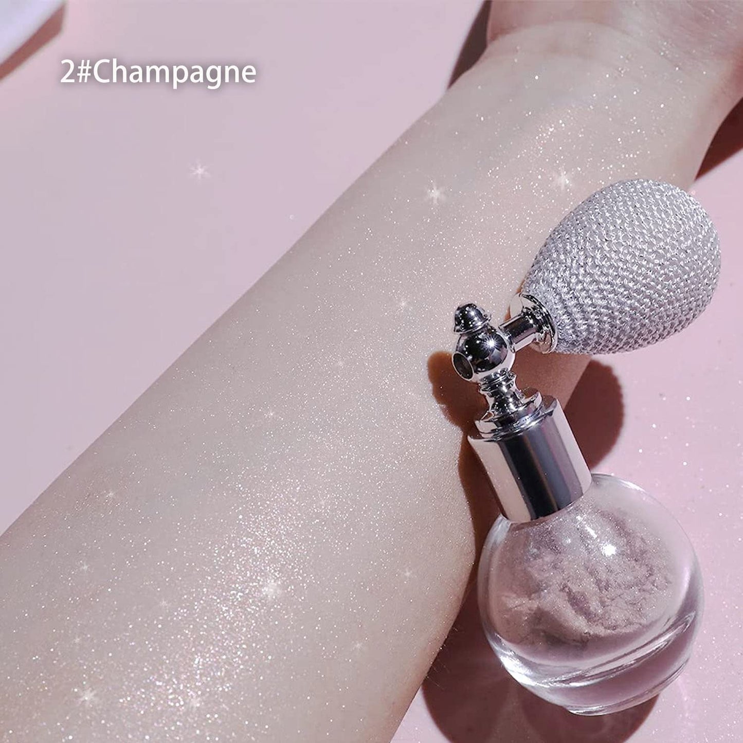 Long-Lasting Mineral Glitter Spray – Highlighter Powder for Face & Body