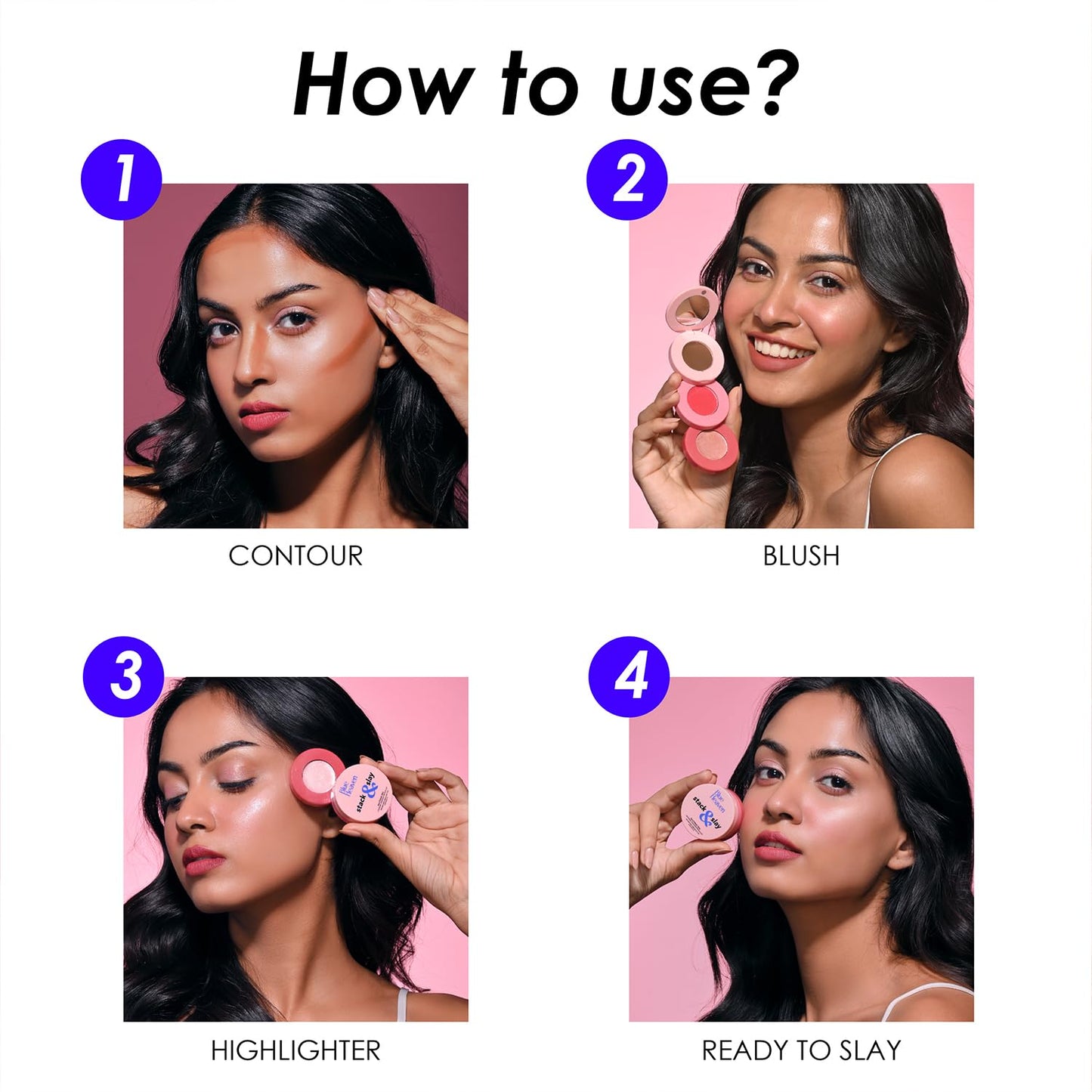Blue Heaven Stay & Slay Palette | Blusher, Contour & Highlighter in One