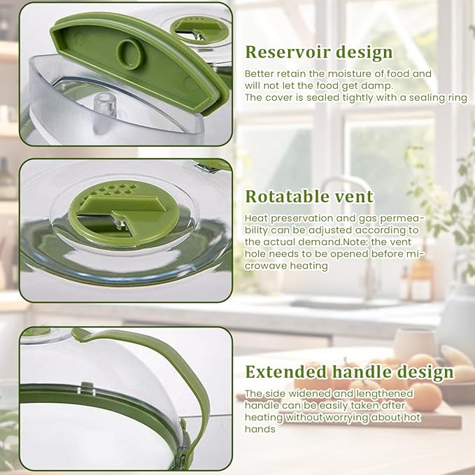 Microwave Splatter Cover – Heat-Resistant & Spill-Proof Food Cover