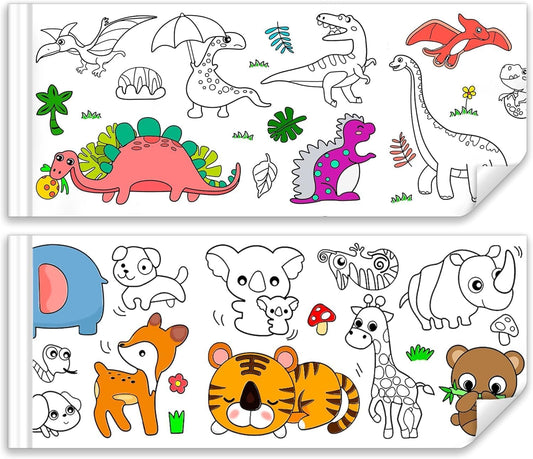 Children’s Drawing Paper Roll with Sticky Back – DIY Coloring Roll for Wall, Floor & Desk | Safe, Non-Toxic, Tearable