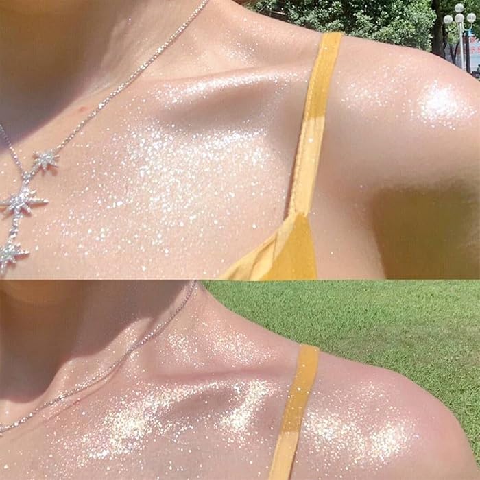 Long-Lasting Mineral Glitter Spray – Highlighter Powder for Face & Body