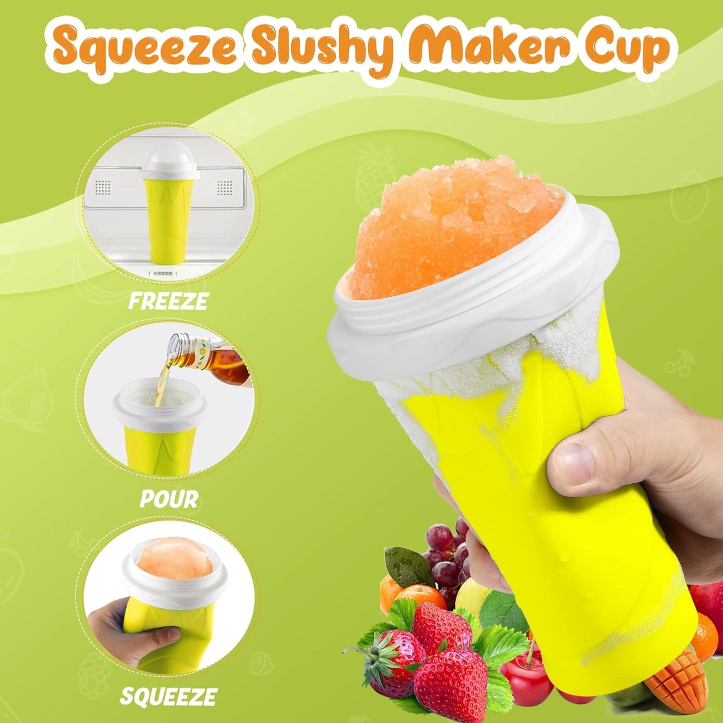 Magic Slushy Maker Cup – DIY Smoothie & Icee Cup | Reusable & Easy-to-Use Frozen Drink Maker