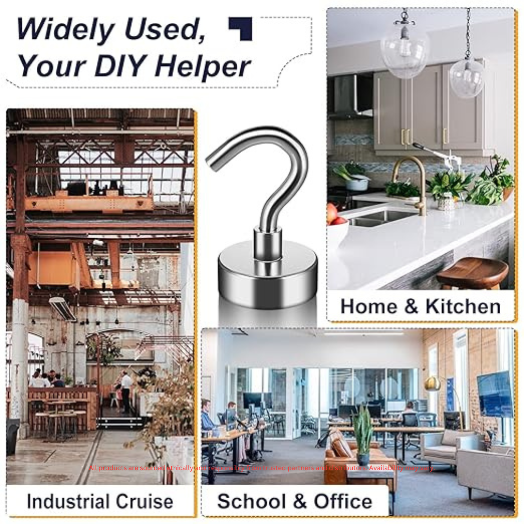 FINDMAG Heavy Duty Magnetic Hooks – Versatile Wall & Kitchen Organizer