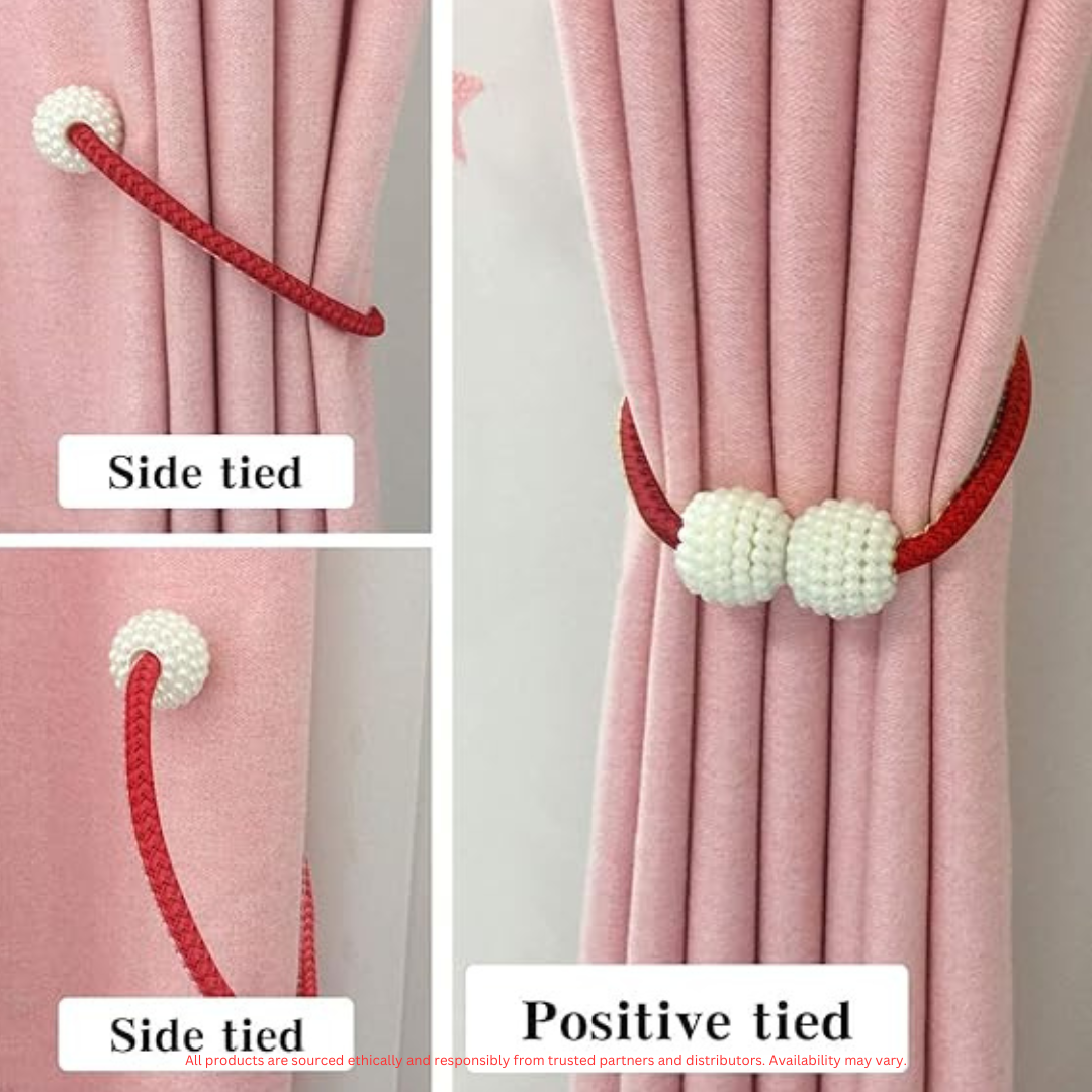 Elegant Magnetic Curtain Tiebacks – Stylish & Drill-Free Solution