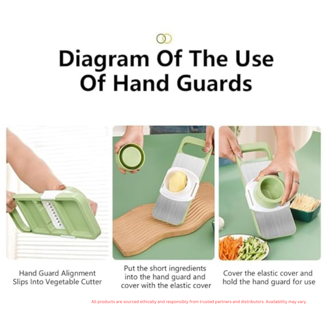 Easy-to-Clean Mandoline Slicer with Safe and Reliable Design – Multicolor