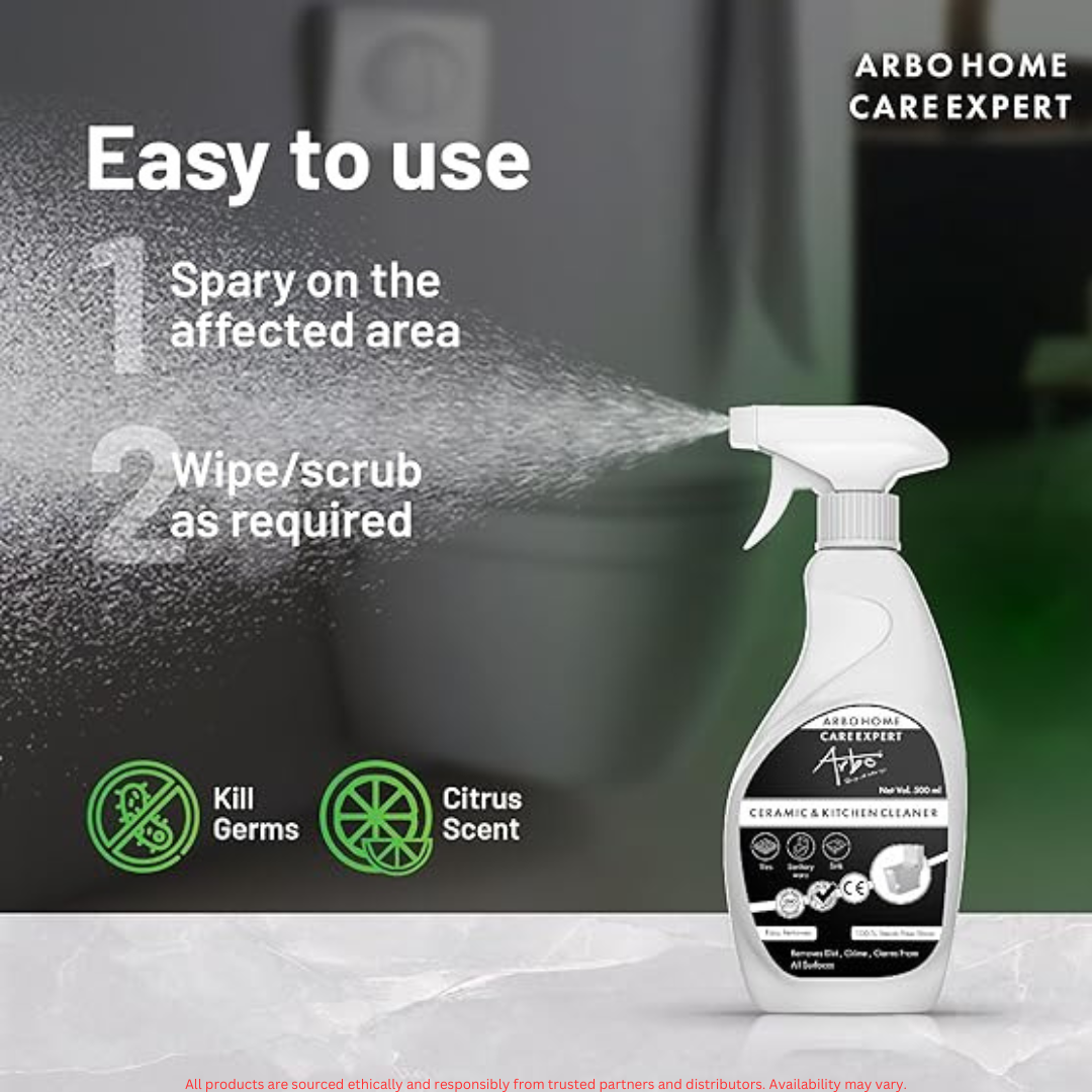 ARBO Lemongrass Bathroom Cleaner - Removes Stains, Limescale & Rust