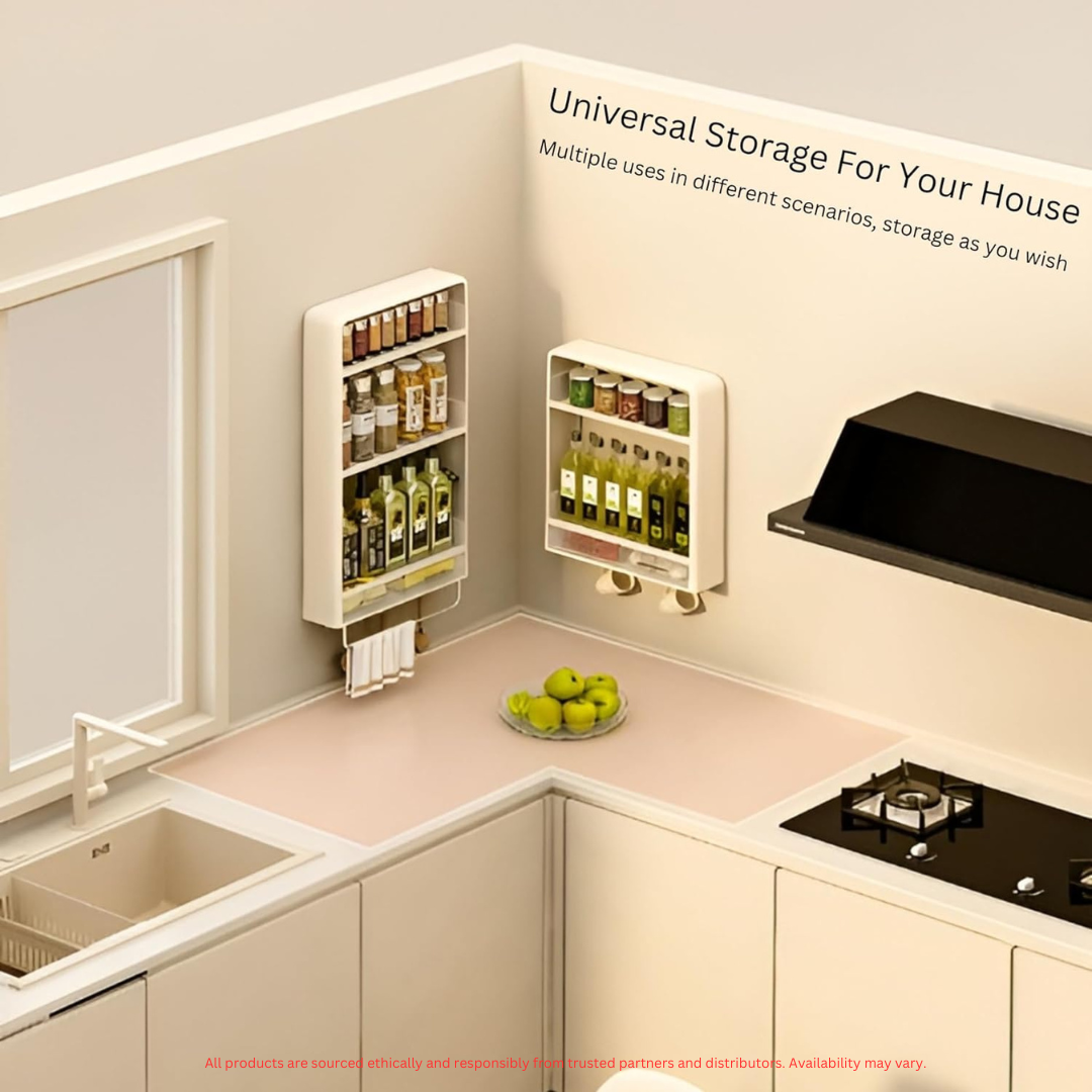 Durable Multi-Layer Storage Organizer with No-Drill Installation