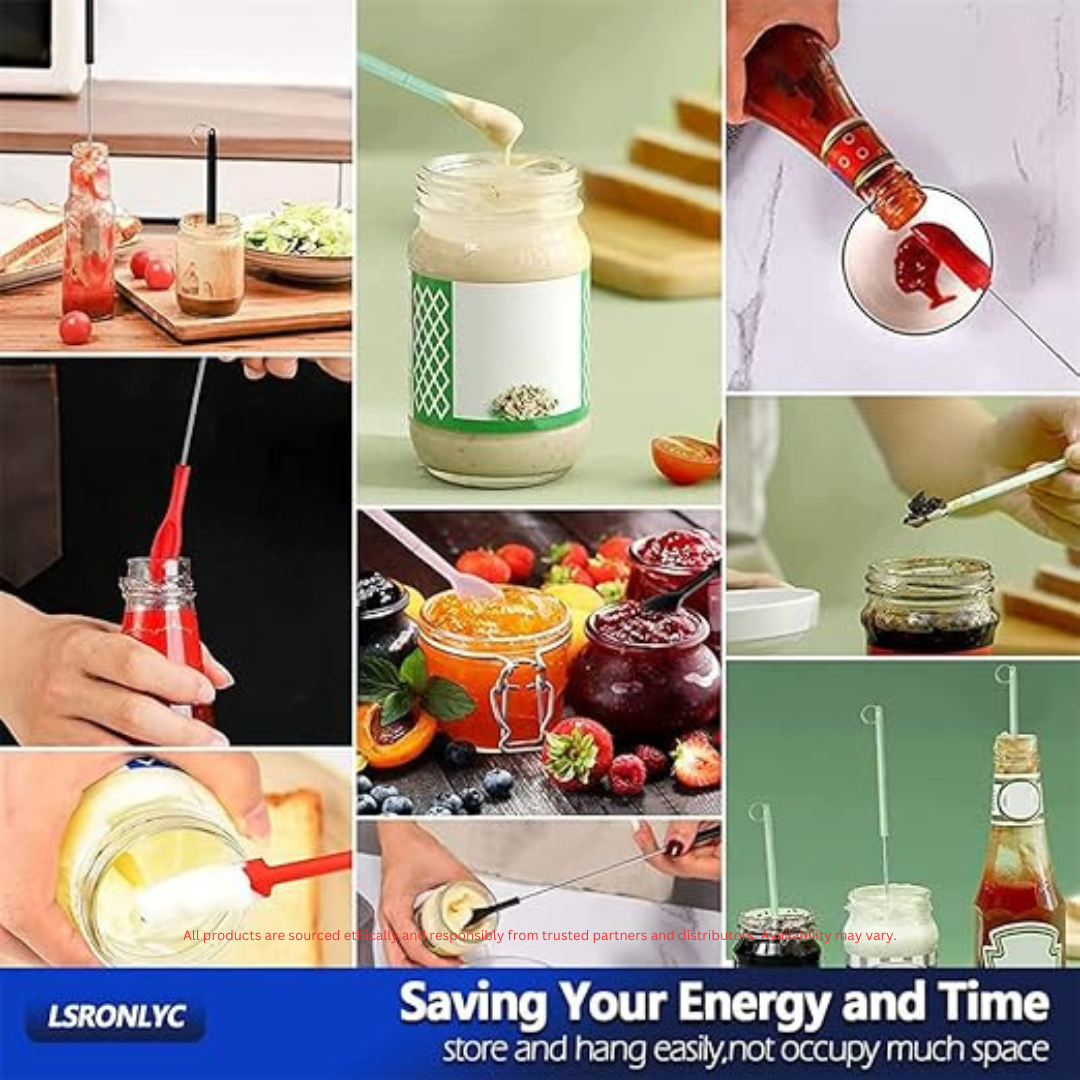 Upgraded Mini Silicone Retractable Spatula & Spoon Set – Perfect for Kitchen & Beauty Use