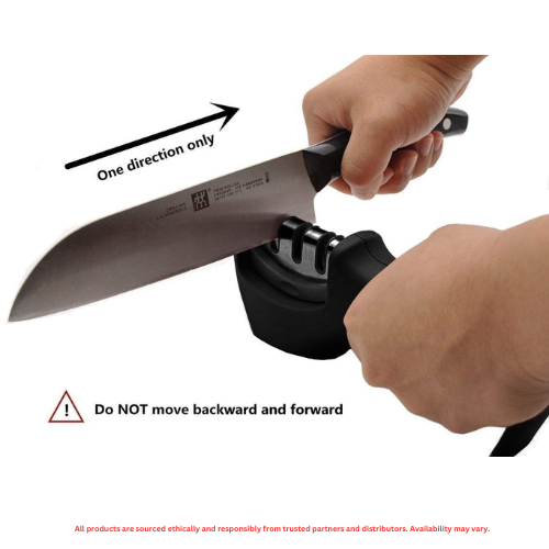 3-Stage Kitchen Knife Sharpener | Easy & Safe Knife Sharpening Tool
