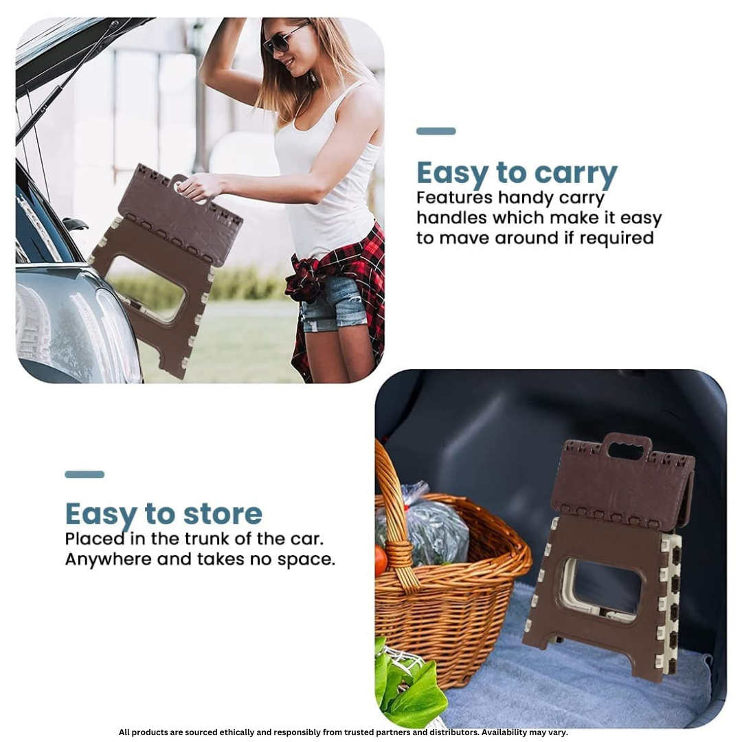 SANWALSA Foldable Step Stool – 12 Inch Height | 90kg Capacity | Compact & Safe Design