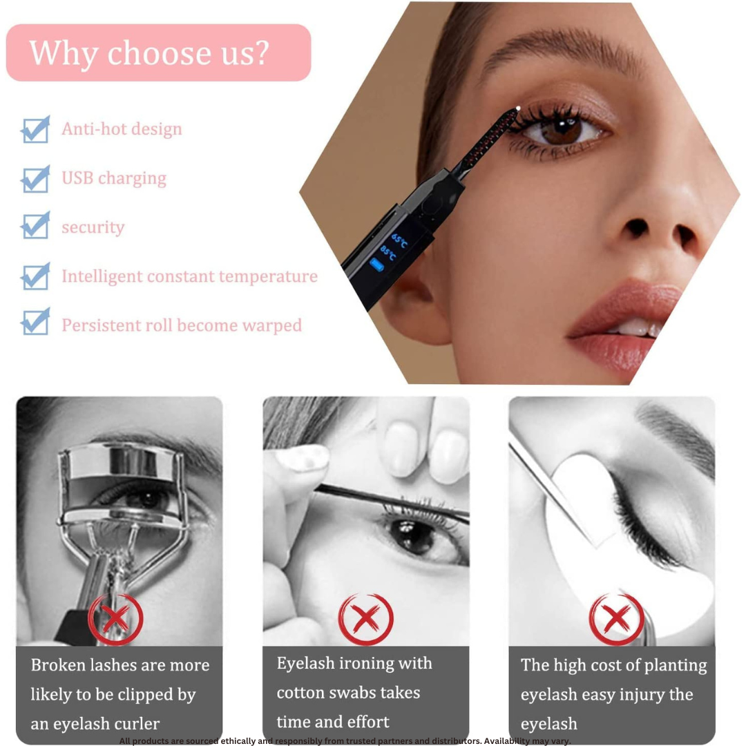 TECNOVIQ Heated Eyelash Curler – Quick Curl, 2 Heat Settings, Rechargeable & Safe