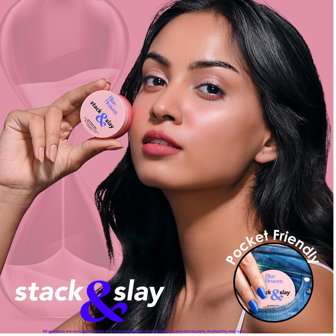 Blue Heaven Stay & Slay Palette | Blusher, Contour & Highlighter in One