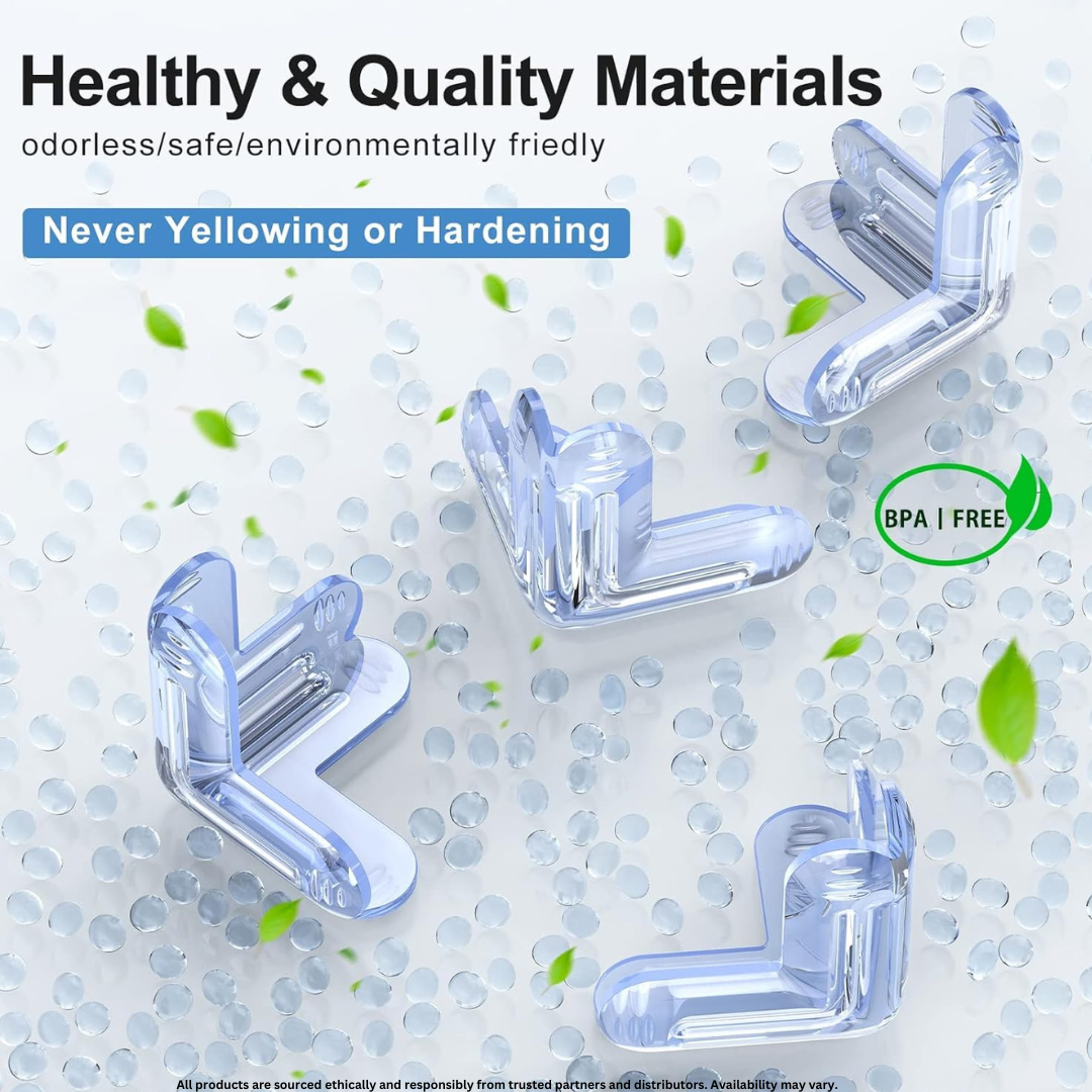 Baby Safety Corner Protectors | Clear Edge Guards for Furniture with Strong Adhesive