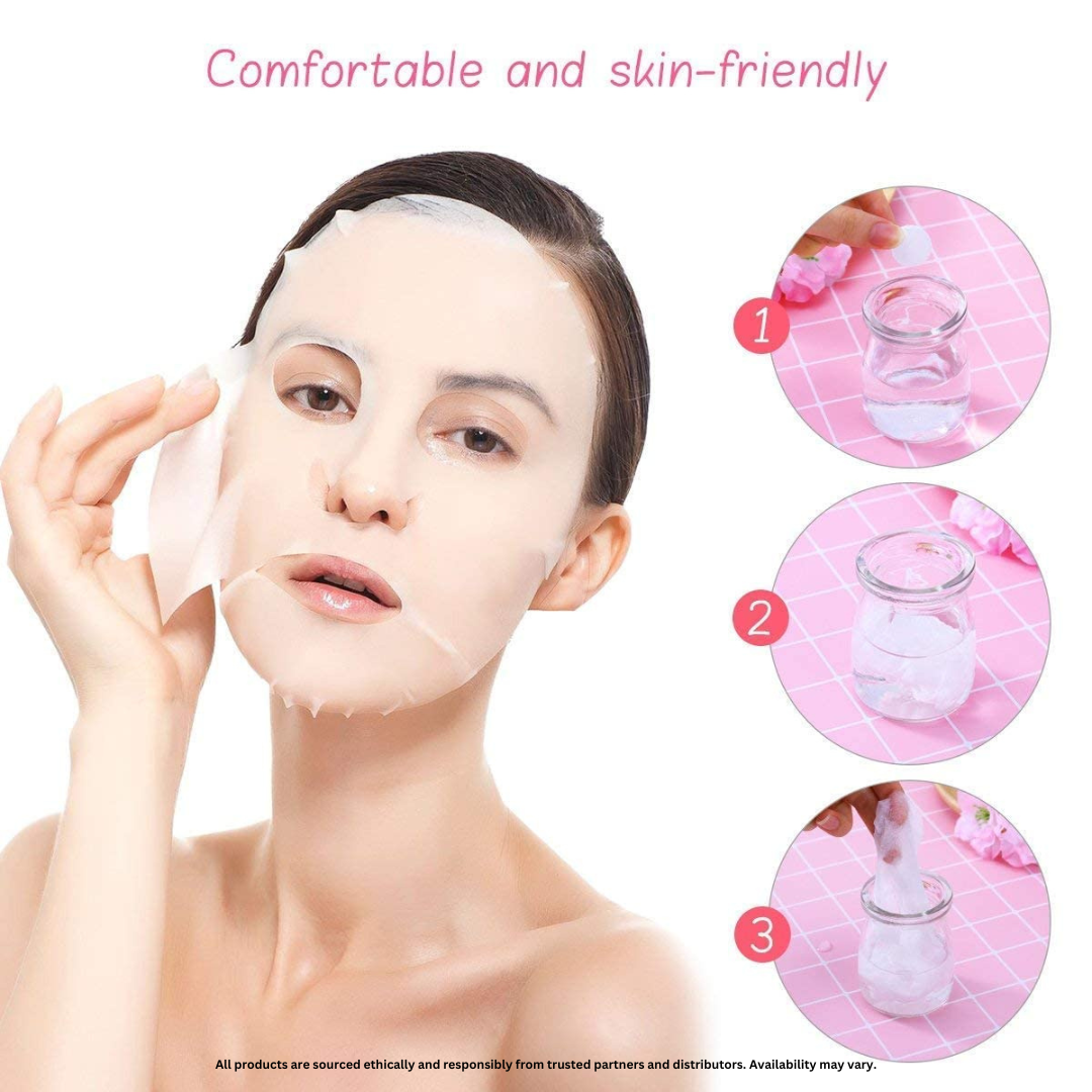 Compressed Facial Sheet Mask – DIY Skincare | Travel-Friendly & Highly Absorbent
