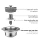 3-in-1 Sink Strainer & Stopper - Rustproof, Odor-Isolating Kitchen Helper