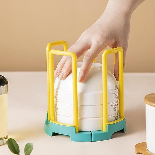 Adjustable Bowl & Plate Rack | Retractable, Space-Saving Design | Anti-Slip Dish Drainer
