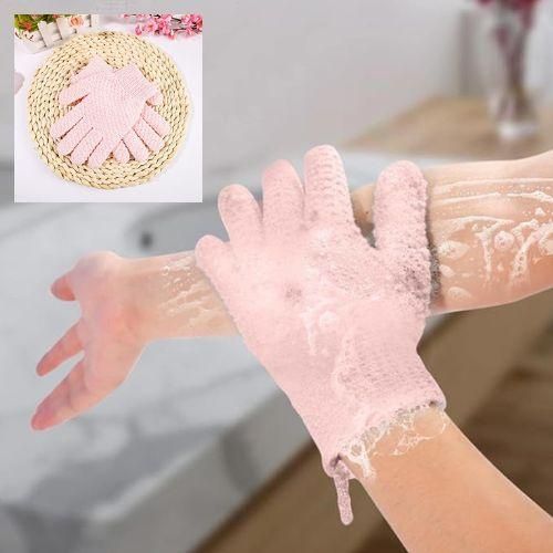 Five-Figure Bath Gloves for Exfoliating and Cleansing – Pack of 1 Pair, Free Size