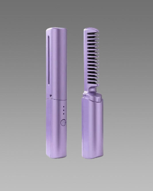 Meneflix Portable Mini Cordless Hair Straightener | Rechargeable Hot Comb