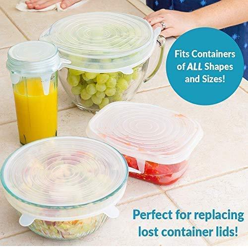 6-Piece Food Saver Covers Set | Reusable Silicone Stretch Lids