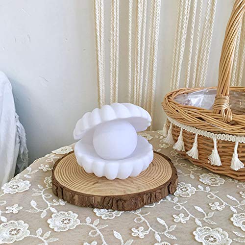 Pearl Shell LED Night Lamp – RGB Mood Light for Bedroom, Nursery & Gifting | Portable & Battery Operated