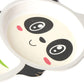 Ortolty Eco-Friendly Bamboo Fibre Kids Dinner Set – Cartoon Print, Non-Toxic & Reusable Tableware