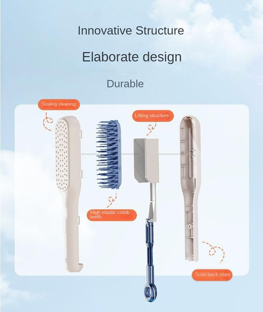 Self-Cleaning Hair Comb – Anti-Static, Retractable & Ergonomic