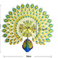 Luxury Peacock 3D Wall Clock | Golden Metal with Rhinestones & Silent Movement