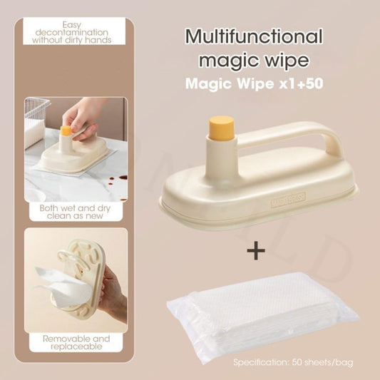 Reusable Magic Brush & Disposable Rags – Efficient Household Cleaner for Kitchen & Home