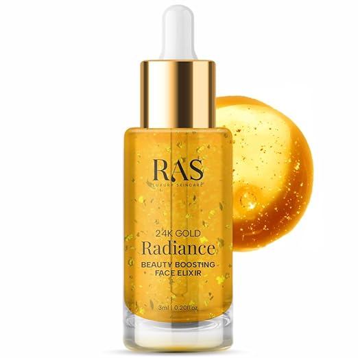 24k Gold Face Serum for Glowing Skin | RAS Luxury Oils | Hydrating & Anti-Aging
